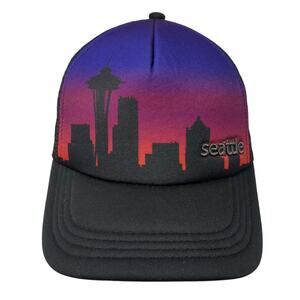 Seattle Snapback Hat Multicolor One Size Adjustable Space Needle Outdoor